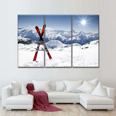 " Red Skis " 3 - Pieces