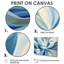 Impression sur toile, feuilles de sépia bleu délavées-1996354411-1996354401-1996354410