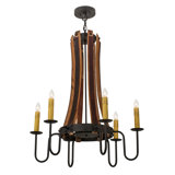 Barrel Stave 6 - Light Chandelier