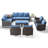 Ingvald 9 Person Outdoor Patio Wicker Family Conversation Set Group With Swivel Chairs And Storage-1373353390