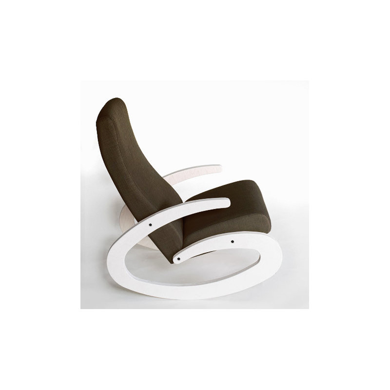 Adora Wood Rocking Chair, White, Brown