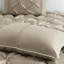 Couette 7 pièces taupe King - Lavable à la machine - Douceur
