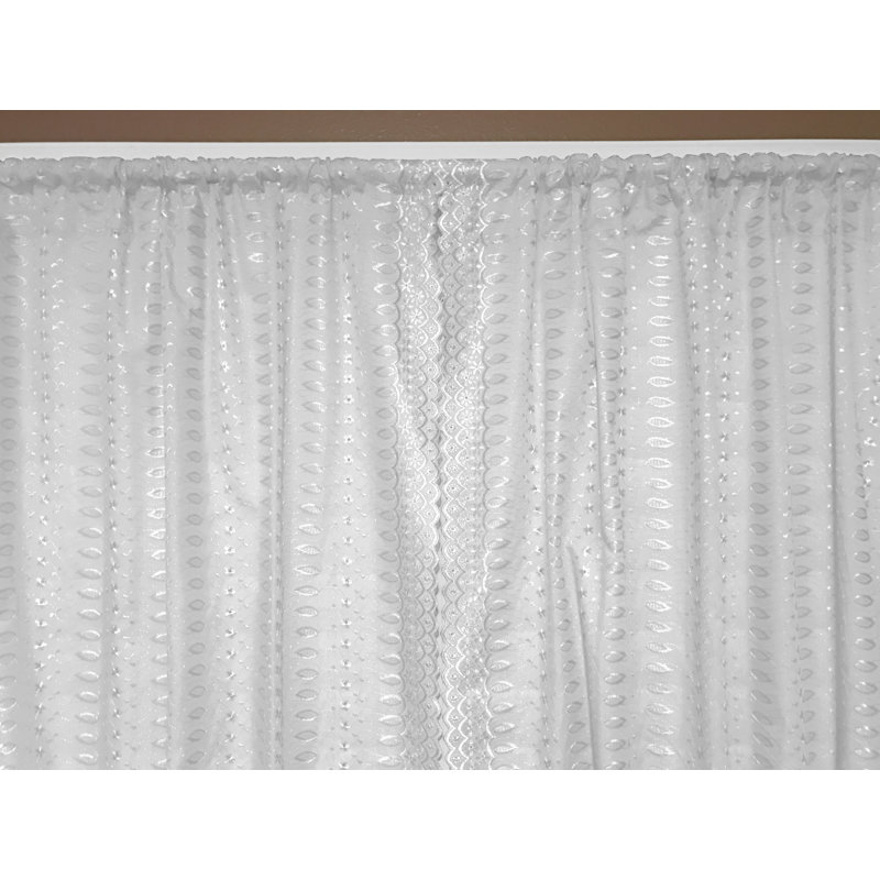 Hollander Cotton Blend Room Darkening Curtain Pair, 42" W x 84" L, White