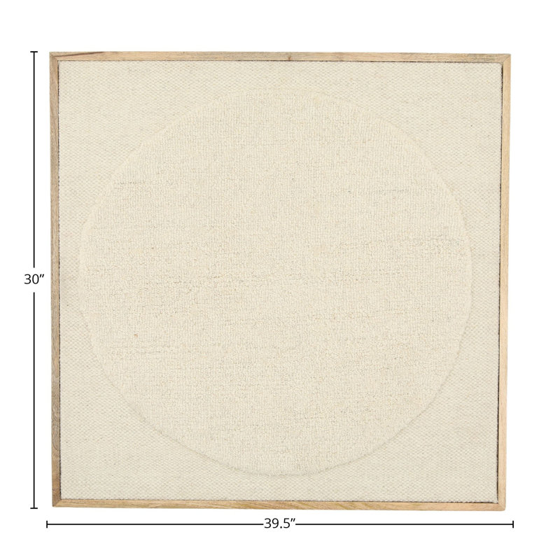 Nyx Woven Wool Rug Wall Art with Natural Hardwood Frame