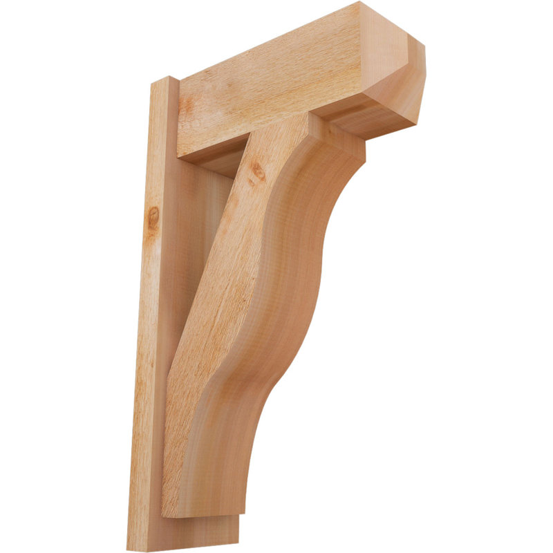 Persienne en bois rustique Funston Craftsman, P 20 po x H 32 po, Cèdre rouge de l'Ouest de 8 po (sciage brut)