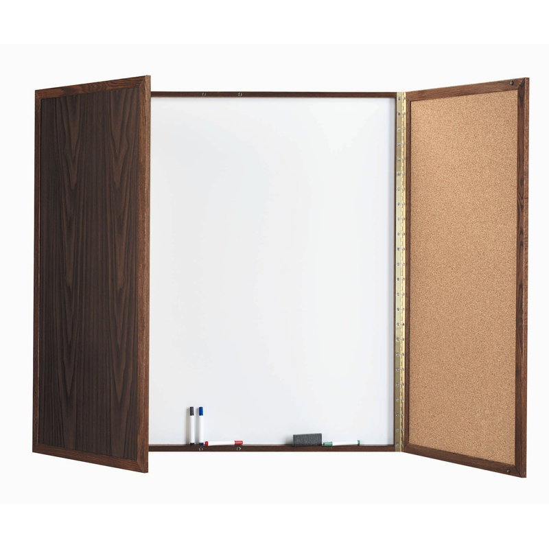 Tableau blanc fermé pour armoire, Noyer, H 4 pi x l 4 pi