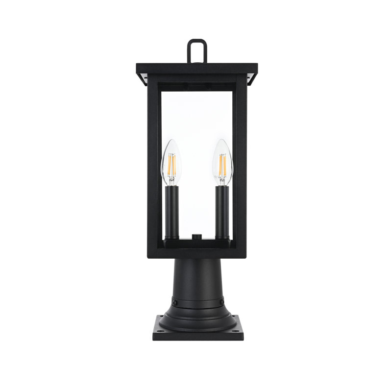 Lampadaire d'extérieur noir 7 po Mershon
