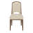 Brogdon Wood Finish 72"-90" Extendable Dining Set, Dining Table With Leaf And Cream Fabric Chairs-582400006-582400007