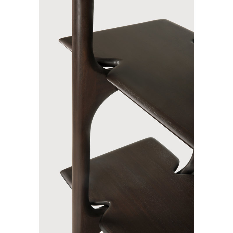 PI rack - varnished mahogany - dark brown 110/39/187, Dark Brown