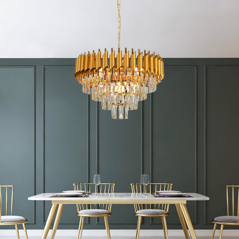 9 - Light Chandelier, Gold