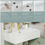 Lavabo de salle de bain, armoire combinée, armoire de rangement pour salle de bain, cuve en céramique simple, rangement à gauche-1791821421