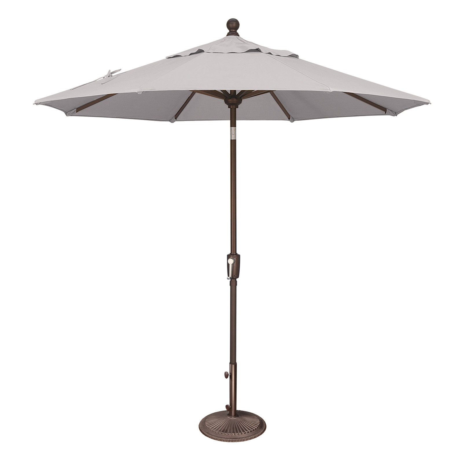 Launceston Market Umbrella, Bronze, Cast Silver Sunbrella, 96" H x 90" W x 90" D