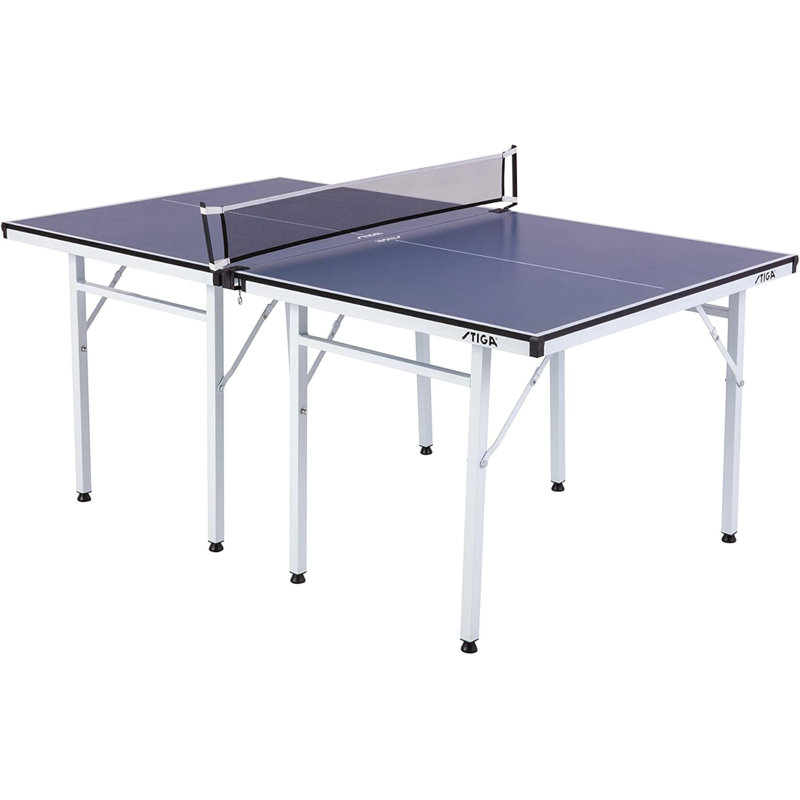 Space Saver Ping Pong Table - Compact and Durable Design for Any Space - 100% Pre-Assembled - Mid-Size Portable Table Tennis Table