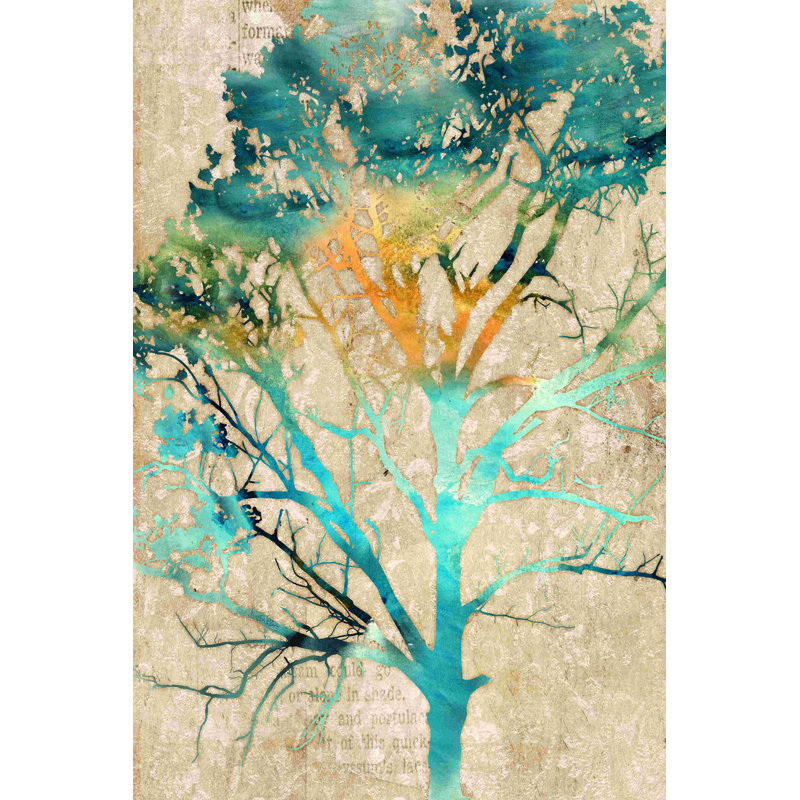 Watercolor Tree 6 - Impression sur toile tendue, H 18 po x l 12 po