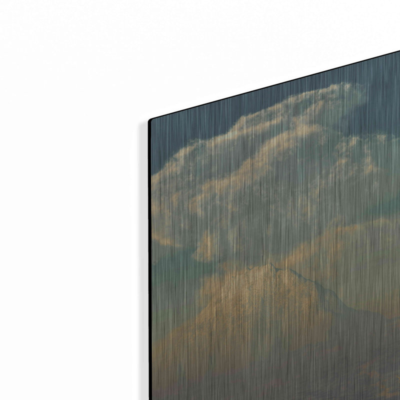 «Giraffe And Distant Mountain» par Daniel Eskridge, art mural en métal, H 16 po x l 24 po