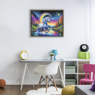 Rainbow Prism Unicorn Floating Frame, design by Tabz Jones