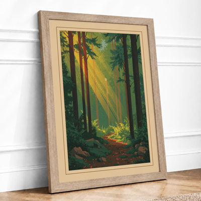 Light Through The Forest Scandinavian - Print