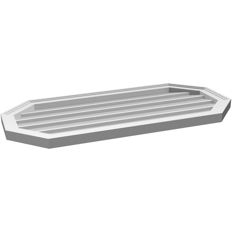 Évent horizontal gondole allongé en surface octogonal Signature, H 18 po x l 38 po x P 1,5 po