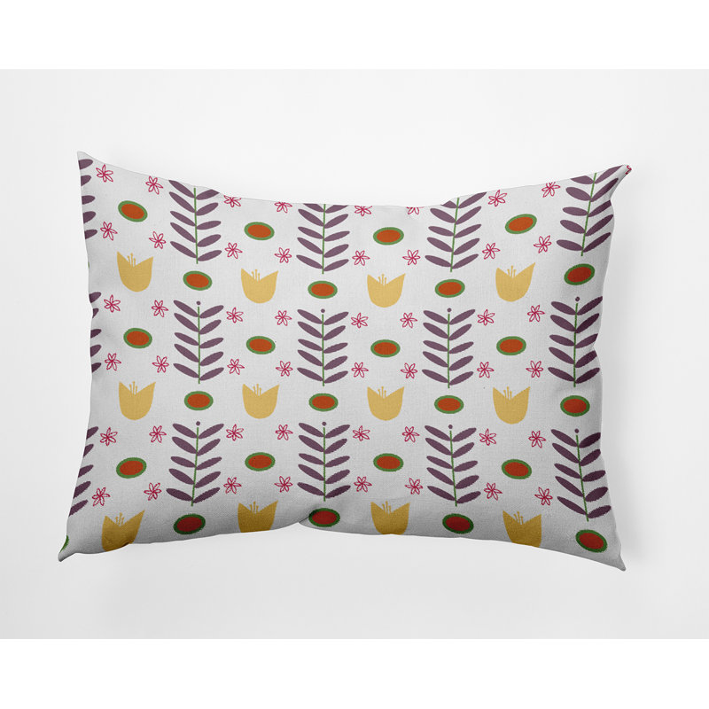 Housse et insert de coussin rectangulaire en polyester pour l'intérieur et l'extérieur, Blanc / Jaune