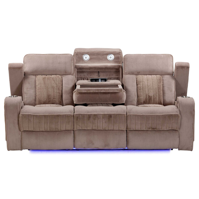 Canapé inclinable électrique Desiri, Champignon, 3 pièces: canapé, 2 fauteuils inclinables