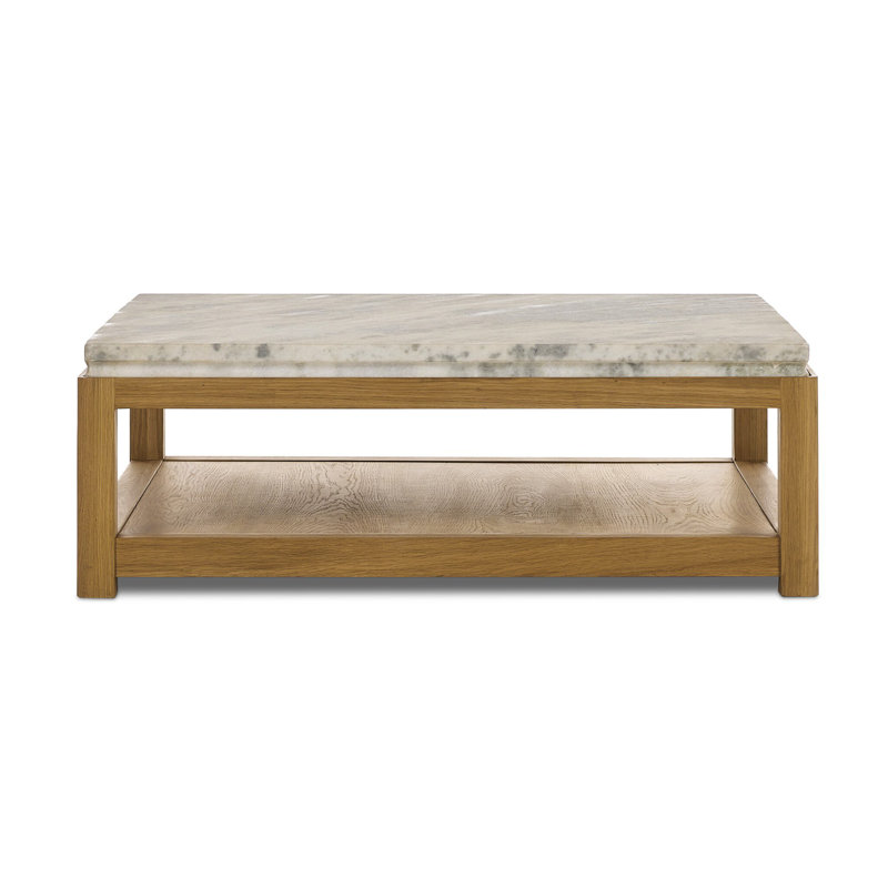 Roberta Coffee Table-Sandblasted White Marble