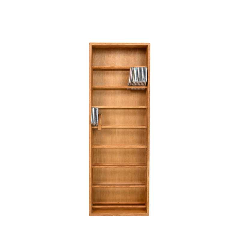 Support à CD en bois à goujon - Série 06W, Transparent, H 52 po x l 18,25 po x P 6,5 po
