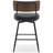 Swivel Upholstered Counter Stool with Metal Frame-407681869