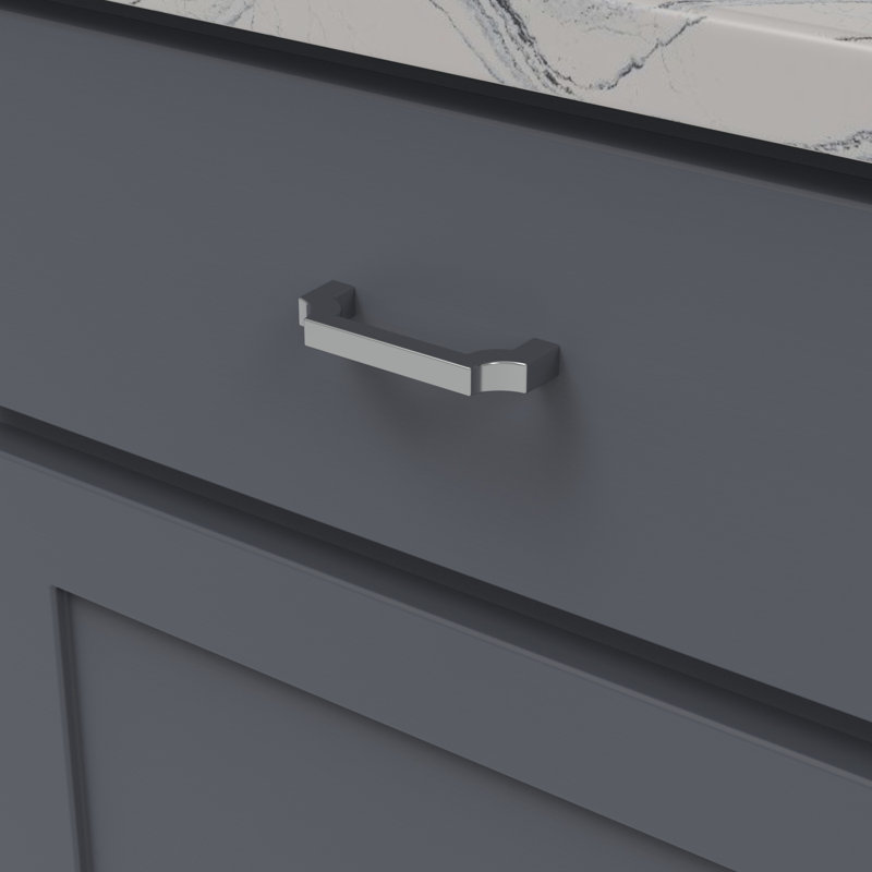 Monarch Bar Pull, 3", Brushed Golden Brass