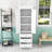 Tall Storage Cabinet with 3 Drawers and Adjustable Shelves for Bathroom or Kitchen-65663785