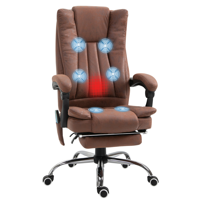Jai-Dhe Microfiber / Microsuede Executive Chair, Brown