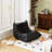 Armless Bean Bag Chair, PU Leather and Memory Foam Stuffed Lazy Floor Sofa Chair-1505418797