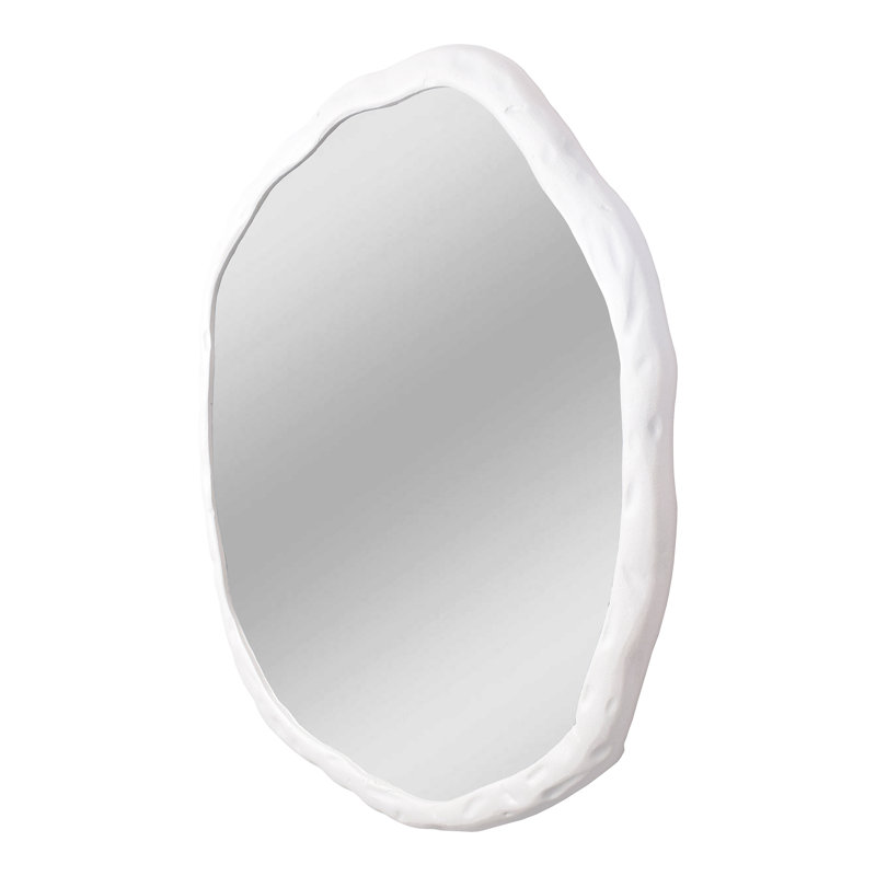 Nola Aluminum Novelty Mirror, White, 36.5" x 36.5"