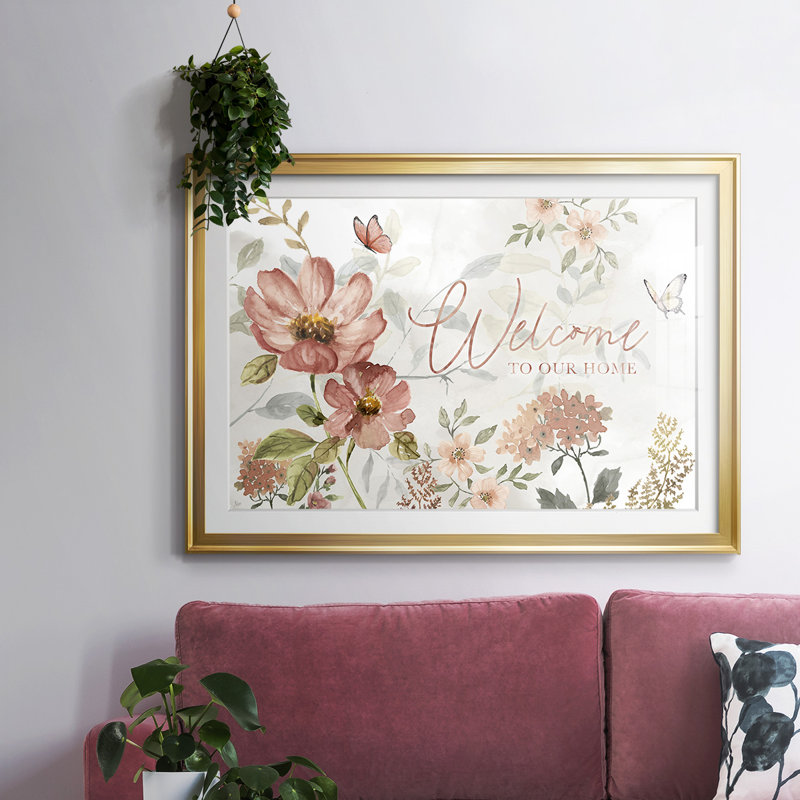 Summers Welcome, reproduction d'art encadrée, Or, H 15 po x l 21 po x P 1,5 po