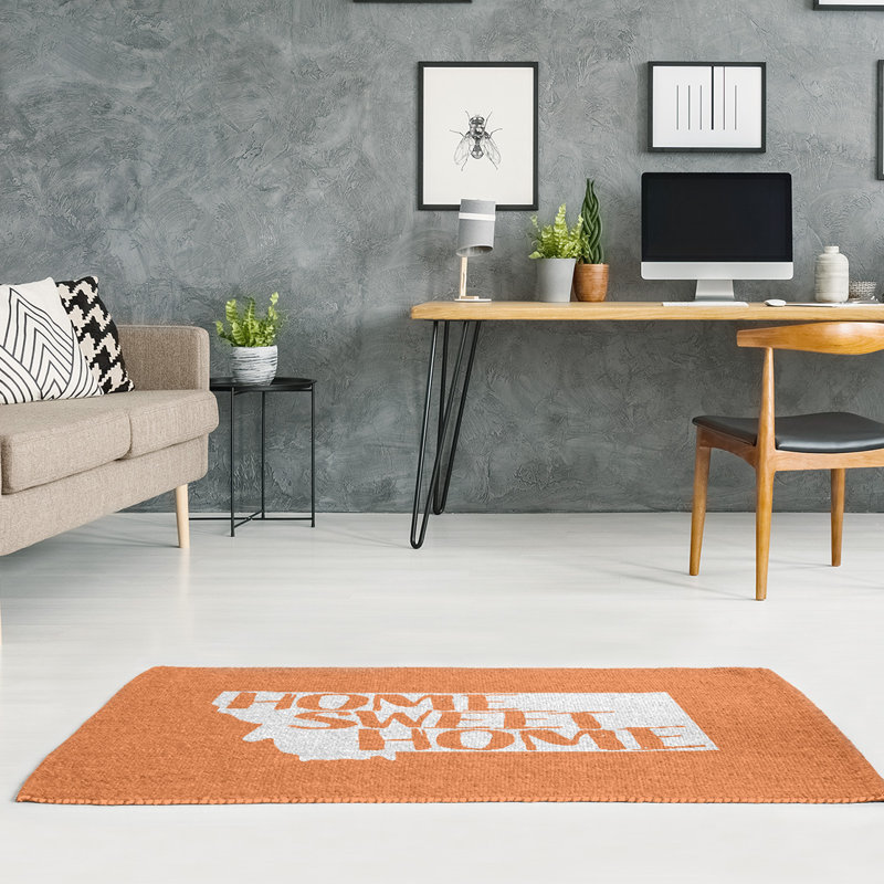 Tapis de zone orange montana home, Rectangle 5 pi x 7 pi