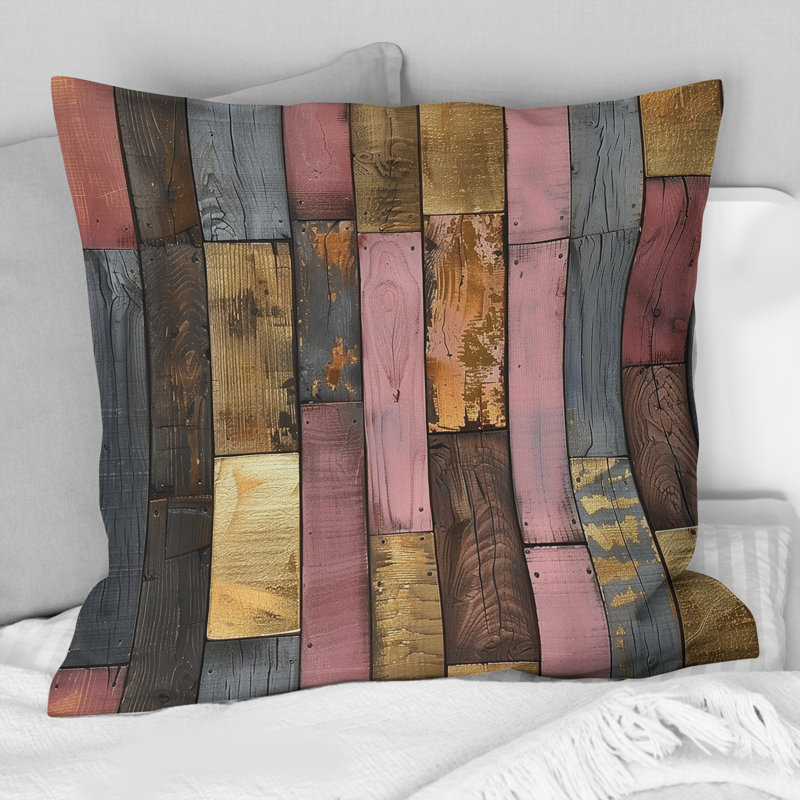 Coussin Vintage Barnwood Charm V - Country, H 16 po x l 16 po, Carrée