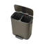Brabantia Bo Step On Dual Compartment Recycling Trash Can, 2 x 8 Gallon (2 x 30 Litre)-67100221