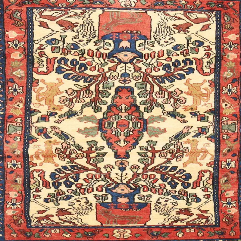Oriental Indoor Rug, Square 3'