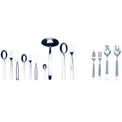 Ensemble de couverts Med méditerranea (configuration P) - 113 pièces - Acier inoxydable