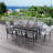 108.3'' x 39.4'' 10-Person Extendable Rectangular Aluminum Outdoor Dining Table with Built-in Table Leaf-388118561