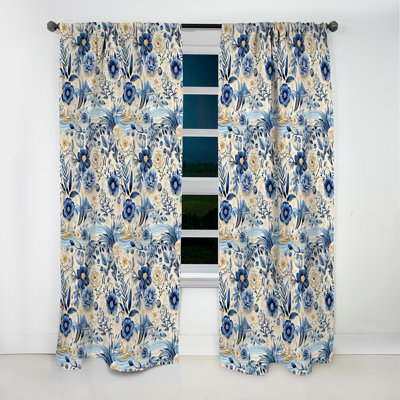 Coastal Neutrals Boho Collage II - Boho Curtain - Blackout Abstract Curtain - 1 Panels