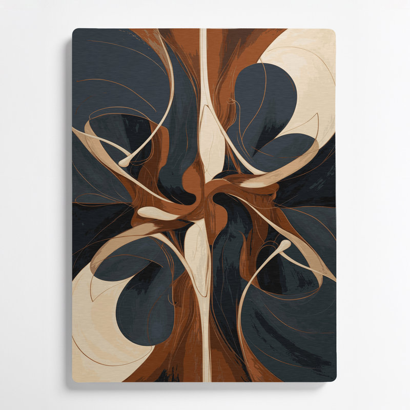 Art mural abstrait gris figuratif 87, 11" H x 14" W