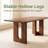 Rectangular solid wood dining table;