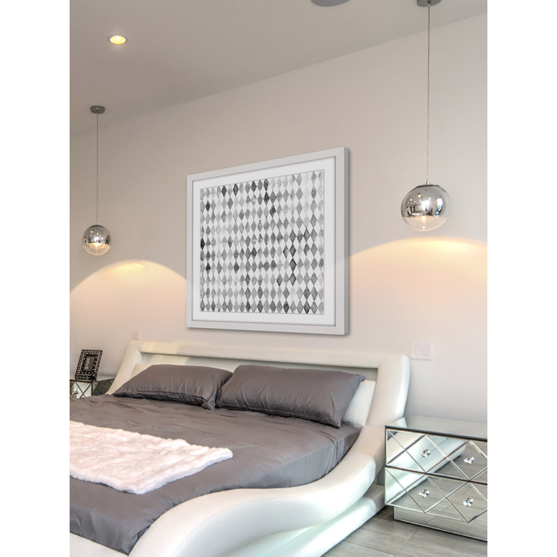 « automatic contrast », reproduction d’art encadrée, H 32 po x l 32 po x P 1,5 po, Cadre blanc