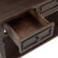 Console de style rétro classique avec trois tiroirs supérieurs et une tablette inférieure de style ouvert, facile à assembler (espresso)-579591180