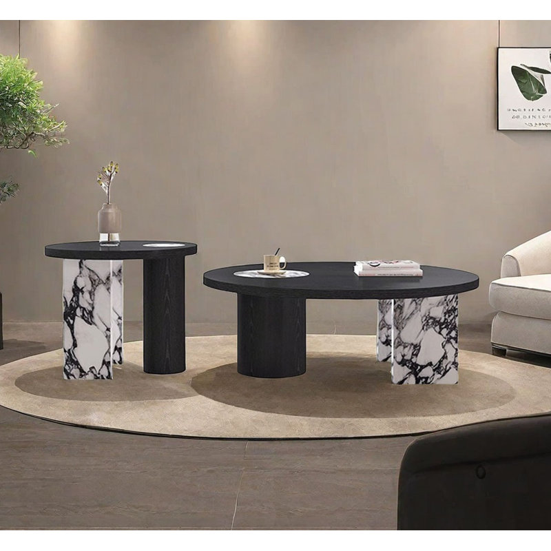 Table basse Slab Minimalist Chic, H 17,71 po x L 62,99 po x l 35,43 po
