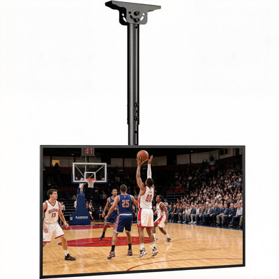 Ceiling TV Mount for 32-65 Inch TVs, 360° Swivel Hanging Adjustable Ceiling Mount, Supports up to 88 LBS, Black