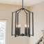 Lustre suspendu cage géométrique 6 lumières à intensité variable noir-1825998138