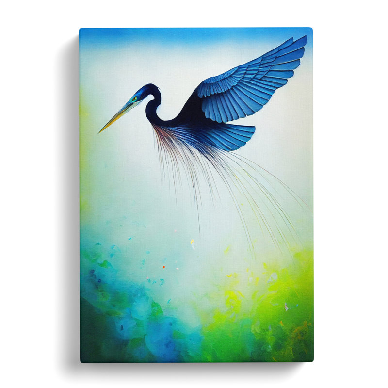 Allbritton Heron Hydrodipp - Wrapped Canvas, 76cm H x 50cm W x 3cm D