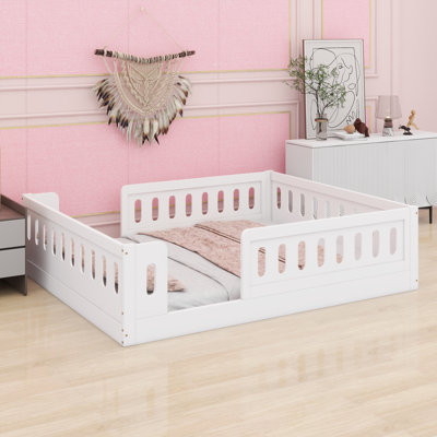 Platform Bed With Guardrail