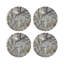 Sous-verres ronds en cuir Arcadia Chettah